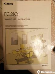 Notice copieur Cann FC210