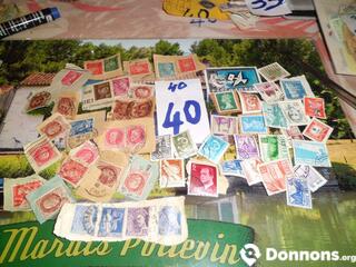 Lot de timbres monde 40