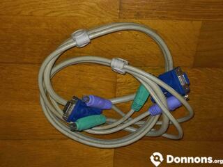 Câble pour KVM (VGA-MiniDin) 1,2 mètres #2