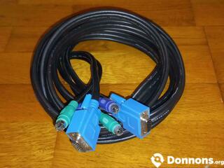 Photo Câble pour KVM (VGA-MiniDin) 3 mètres