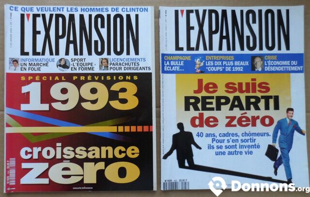 4 Magazines L'Expansion années 90'