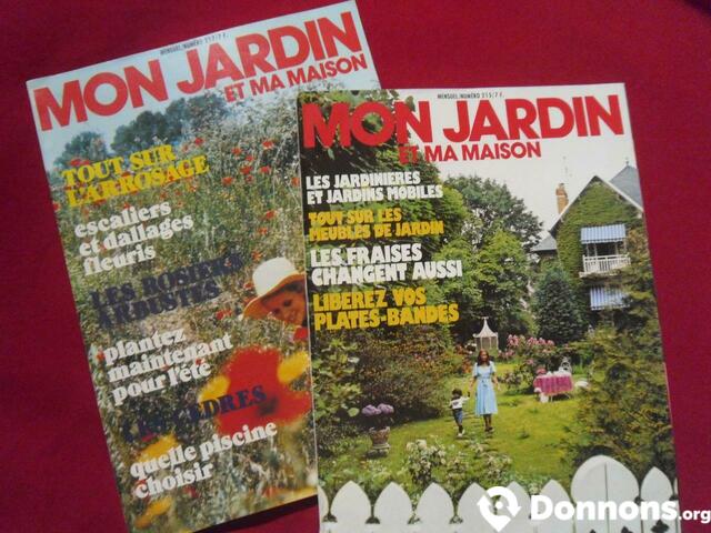 2 magazines anciens "mon jardin et ma maison"