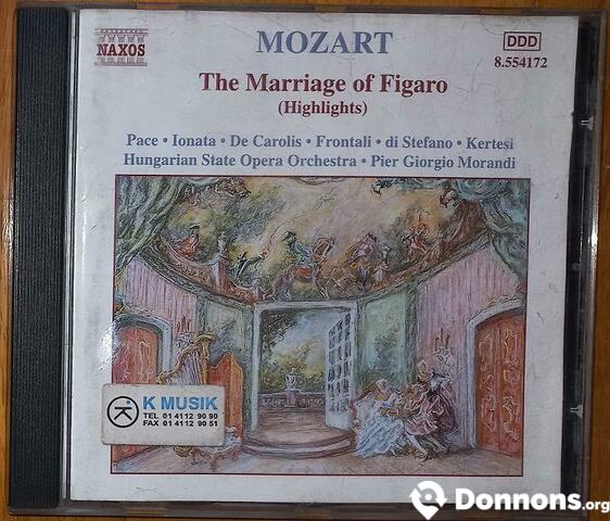 CD musique classique "MOZART-Les noces de Figaro"
