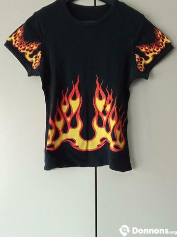 Tee-shirt flammes taille S