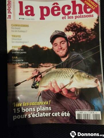 Lot de 8 magazines sur la pêche