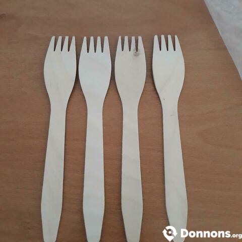 Fourchettes en bambou x 4