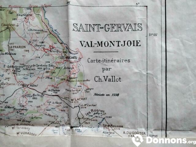 Carte saint Gervais val montjoie