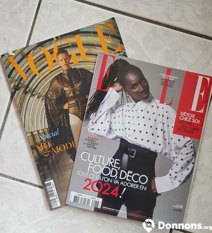 Magazines Vogue & Elle