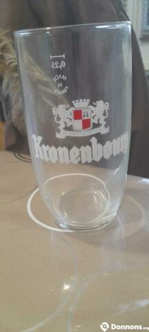 2 verres à bière vintage Kronenbourg
