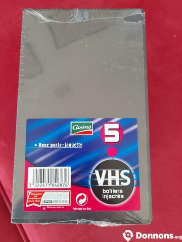 5 boîtes pour K7 VHS neuves