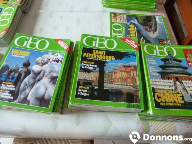 Magazines GEO - collection incomplète
