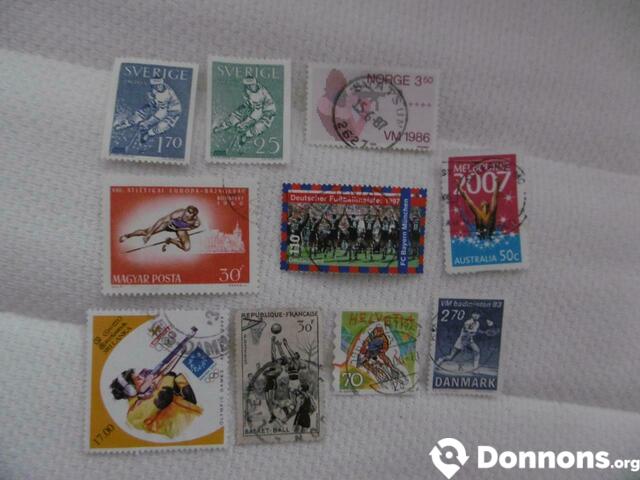 10 timbres sport Lot 1