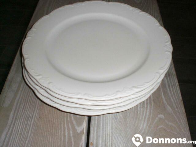 Assiettes plates/blanches