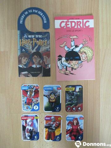 Mini BD Cédric-Cartes Marvel-Carte Harry Potter