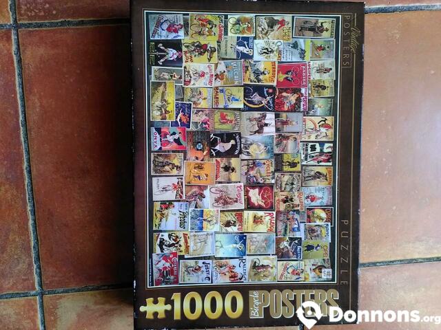 Puzzle 1000 pièces vieilles affiches de vélo