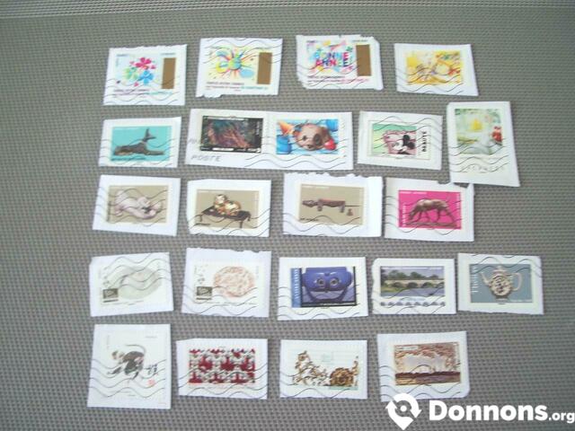 Lot n°6 de 22 timbres français oblitérés