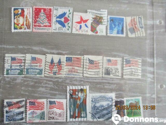 C - 21 timbres oblitérés Etats-Unis
