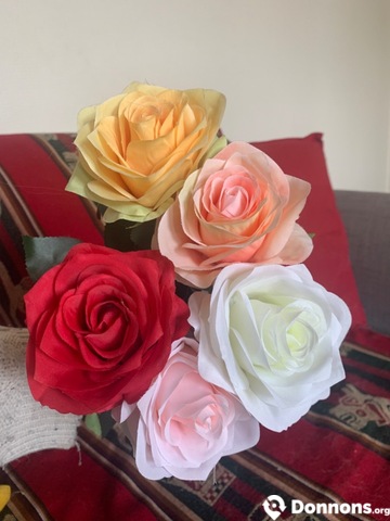 Bouquet rose artificiel