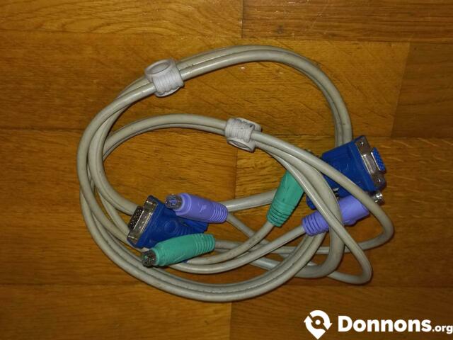 Câble pour KVM (VGA-MiniDin) 1,2 mètres #2