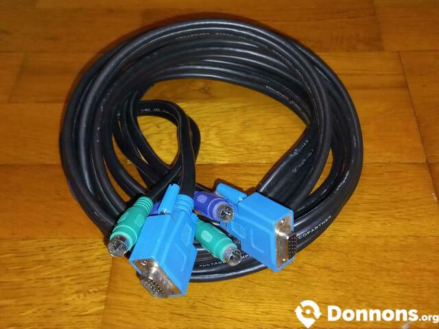 Câble pour KVM (VGA-MiniDin) 3 mètres