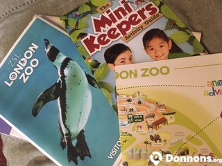 Livret /carte/jeux du Zoo Londres, en anglais