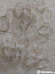 36 crochets transparents rideaux de douche