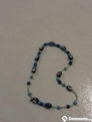 Bracelet avec perles bleues