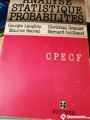 Livre Analyse statistiques probabilités CPECF