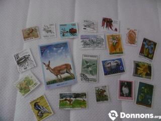 20 timbres Animaux végétaux LOT 88