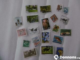 20 timbres Animaux végétaux LOT 89