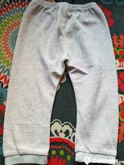 Bas de pyjama bébé gris/rose 80cm