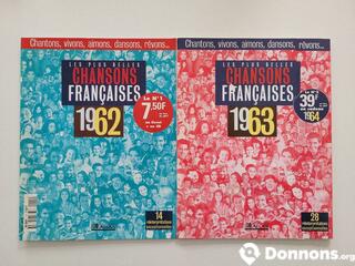 Lot 2 fascicules "chansons françaises" 1962-1963