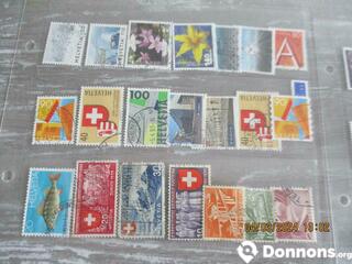 Lot 1 - 21 timbres oblitérés de Suisse