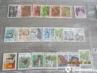 Lot 2 - 21 timbres oblitérés de Suisse