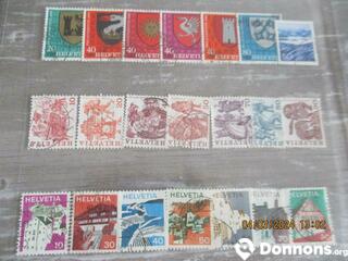 Lot 3 - 21 timbres oblitérés de Suisse