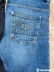 Jeans Kaporal bleu demi-slim T46 coupe droite