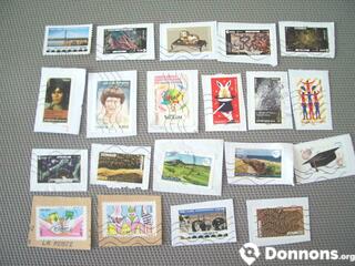 Lot n°1 de 20 timbres français oblitérés