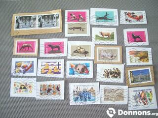 Lot n°4 de 22 timbres français oblitérés