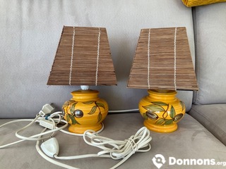 Deux lampes de chevet