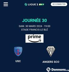 Billets match Concarneau- Angers