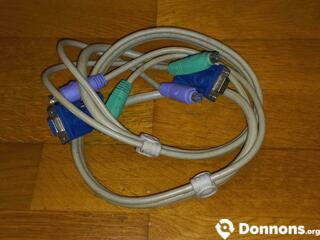 Câble pour KVM (VGA-MiniDin) 1,2 mètres #1