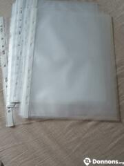 Pochettes plastique transparant pour classeur A4
