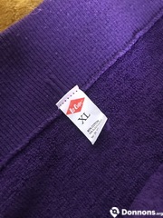 Collant en laine sans pieds épais violet Taille XL