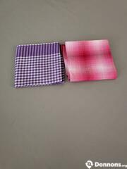 2 serviettes de table coton fin