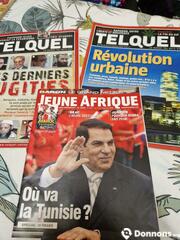 Lot de magazines Tél quel et Jeune Afrique