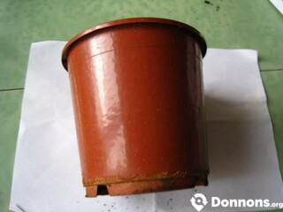 Pot pour plante plastique marron