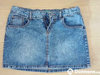 Photo Mini jupe jean droite taille 11/12 ans