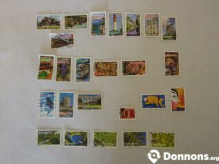 Lot de timbres oblitérés