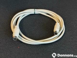 Câble Mini-Din (6pin) Mâle - Mâle 1,8 mètre