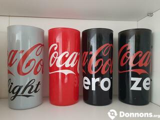 4 verres Coca Cola